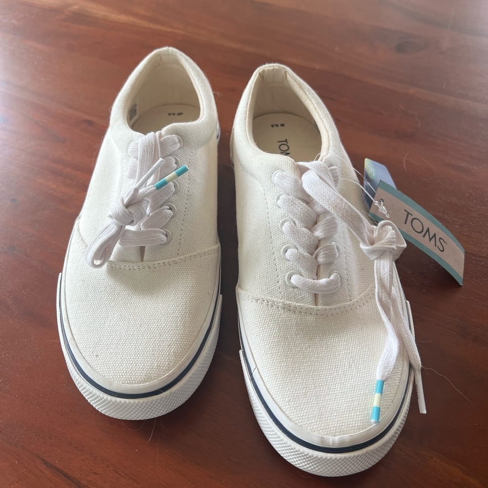 TOMS White Canvas Sneakers